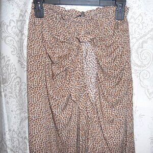 NWT Dress Forum S Cheetah Print Maxi Skirt Tie Front Panel